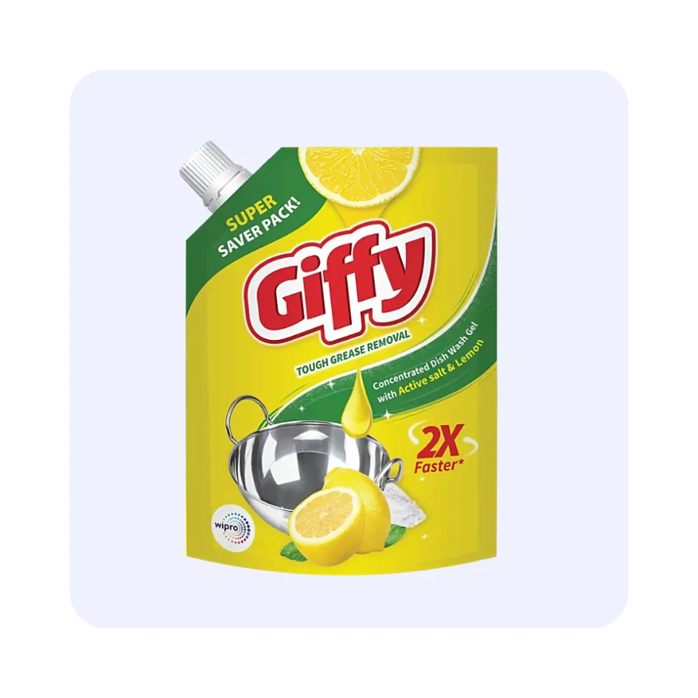 Giffy Dish Washing Liquid| Tough Grease Removal Pouch