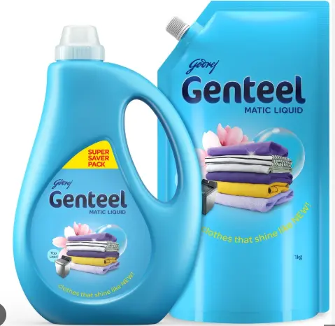 Godrej Genteel Matic Liquid Detergent | Top Load Bottle + Pouch