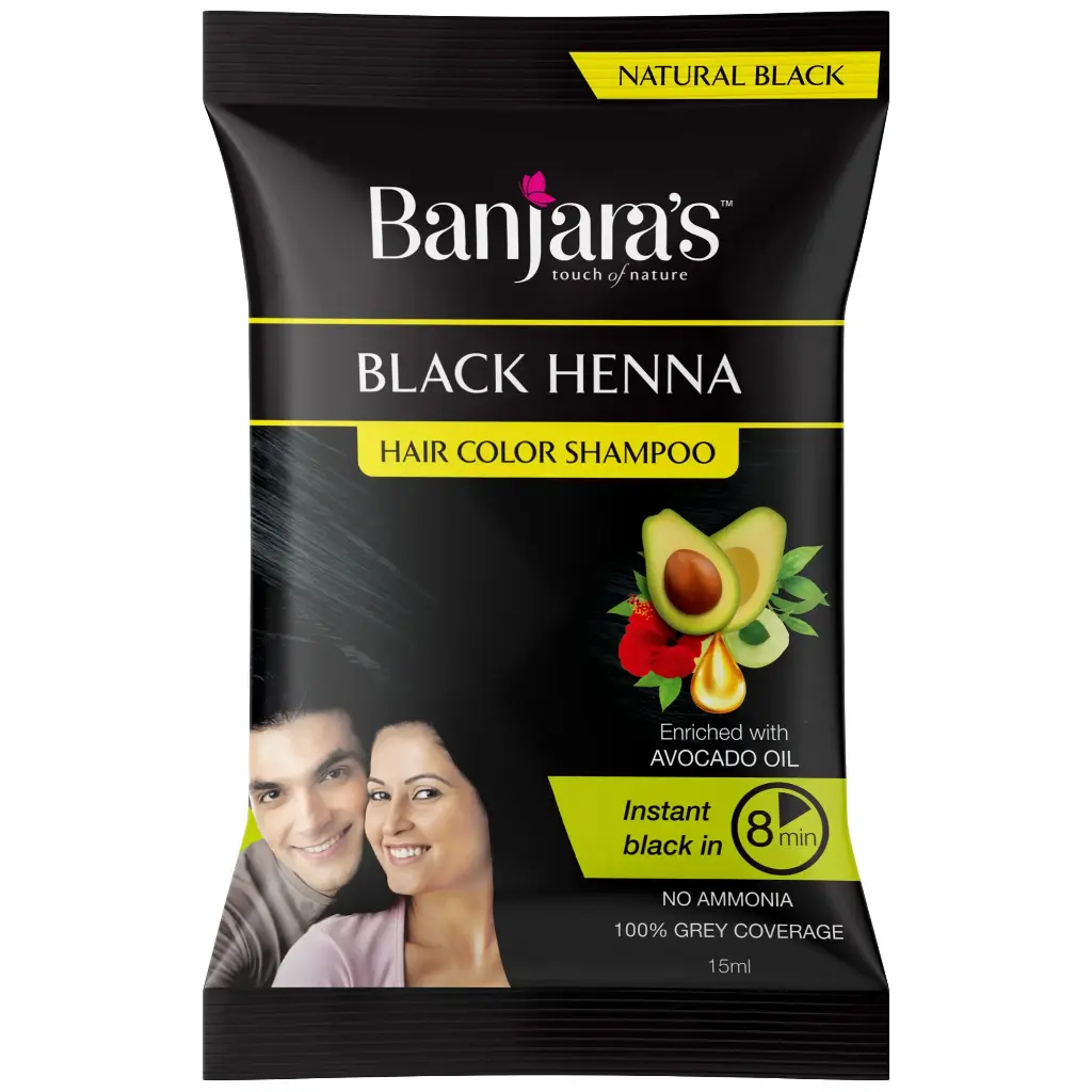 Banjara's Black Henna Hair color Shampoo | Black Color