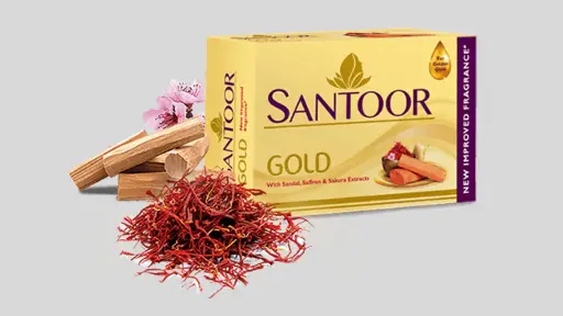 Santoor Soap | Sandal Saffron & Sakura Extracts