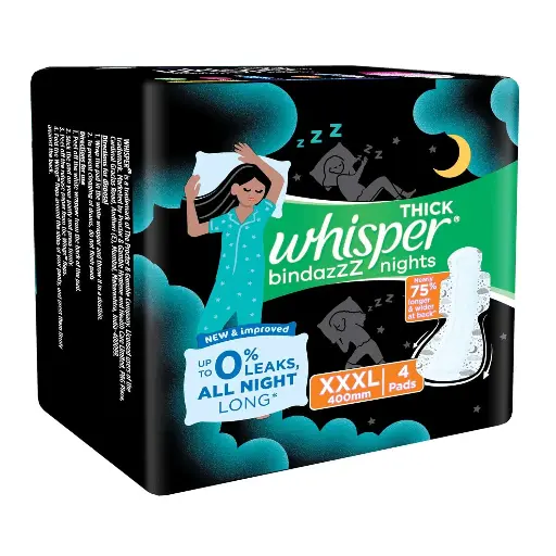 Whisper Thick Bindazz Nights [4 Pads | Size: XXXL]