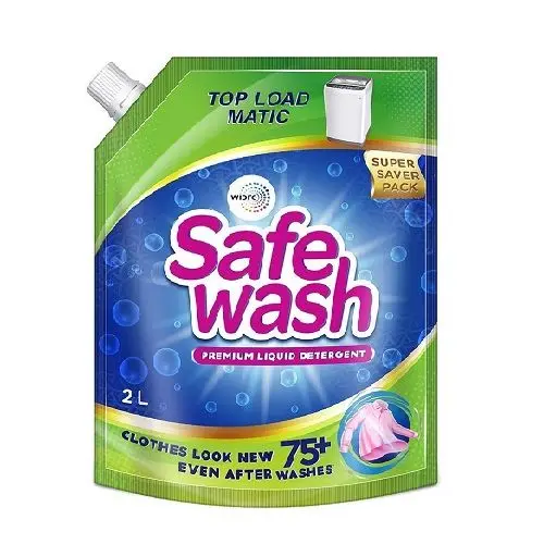 Wipro Safe Wash Liquid Detergent Pouch | Top Load