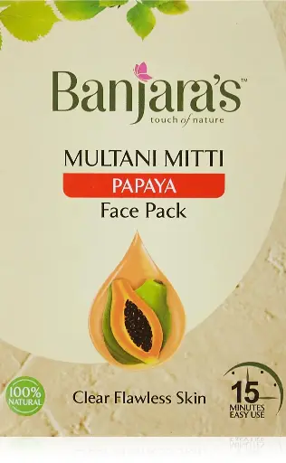 Banjara's Multani Mitti Face Pack Powder | Papaya