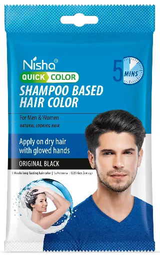 Nisha shampoo based Hair Color | Black Color