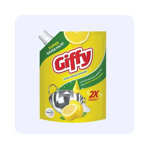 Giffy Dish Washing Liquid| Tough Grease Removal Pouch